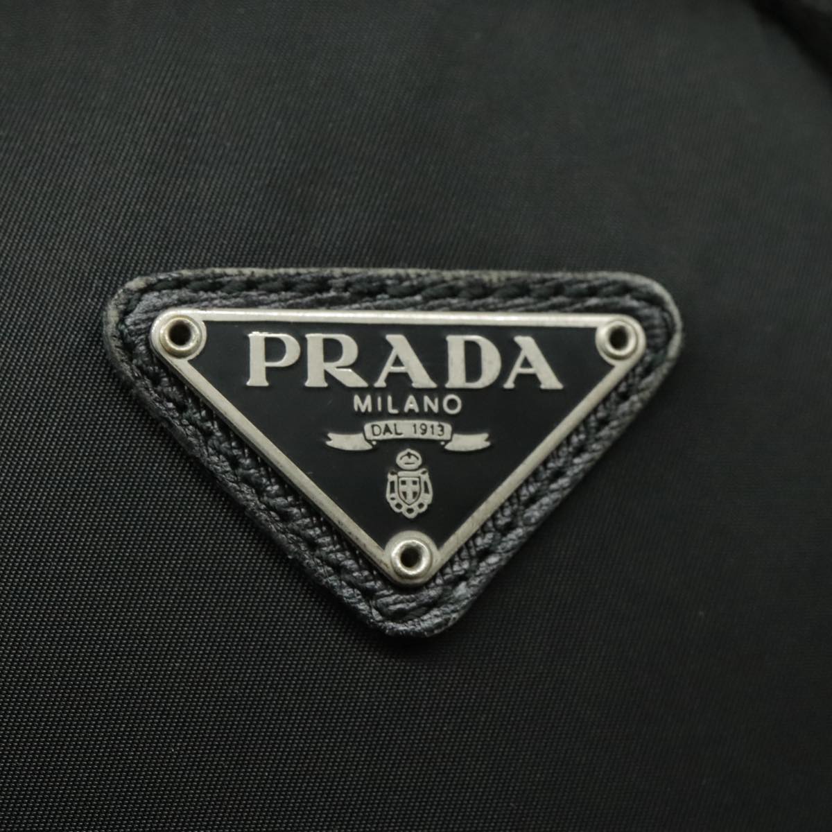 PRADA Backpack Nylon Black Silver Auth ep6168