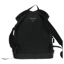 PRADA Backpack Nylon Black Silver Auth ep6168-2