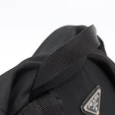PRADA Rugzak Nylon Zwart Zilver Auth ep6168-7