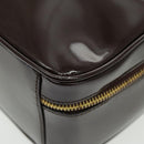 GUCCI Bamboo Vanity Pouch Enamel 2way Brown Gold 000 270 0323 Auth ep6182-11