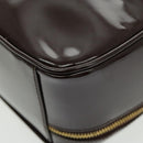 GUCCI Bamboo Vanity Pouch Enamel 2way Brown Gold 000 270 0323 Auth ep6182-13
