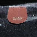 GUCCI Bamboo Vanity Pouch Enamel 2way Brown Gold 000 270 0323 Auth ep6182-18
