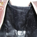 GUCCI Bamboo Vanity Pouch Enamel 2way Brown Gold 000 270 0323 Auth ep6182-20