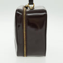 GUCCI Bamboo Vanity Pouch Enamel 2way Brown Gold 000 270 0323 Auth ep6182-4