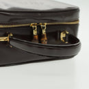 GUCCI Bamboo Vanity Pouch Enamel 2way Brown Gold 000 270 0323 Auth ep6182-7