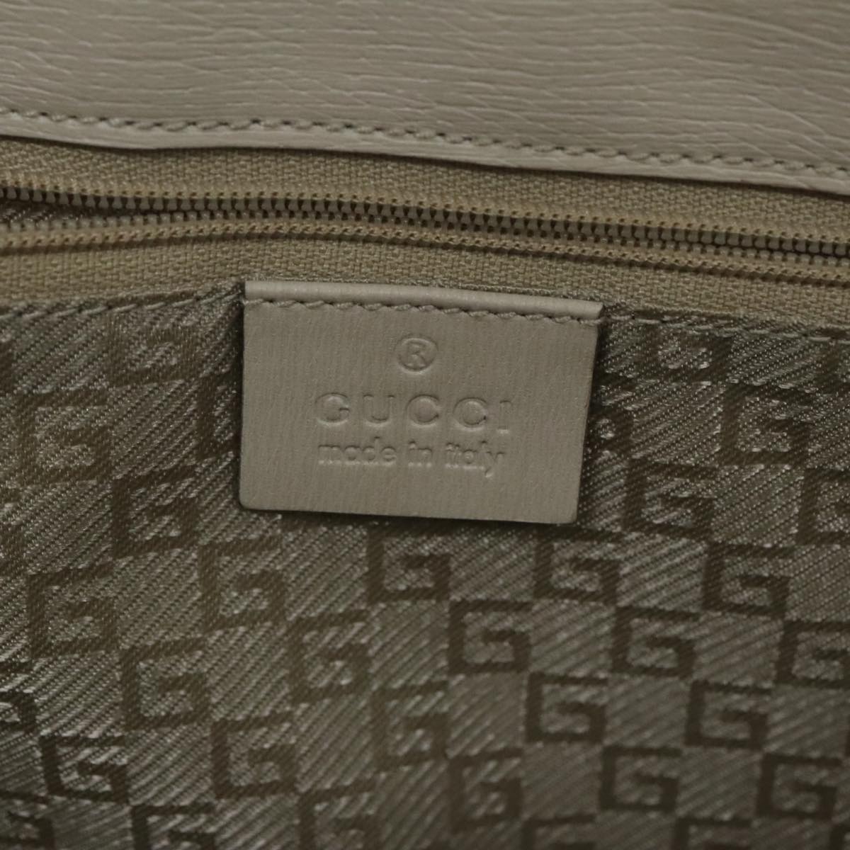 GUCCI Tote Bag Canvas Gray Gold 002 1109 Auth ep6193