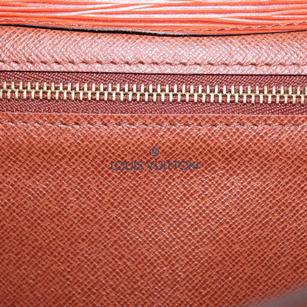 LOUIS VUITTON Epi Montaigne 27 Clutch Bag Brown LV Auth ep6202