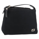 FENDI Hand Bag Nylon Black Silver Auth ep6217-1