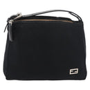 FENDI Hand Bag Nylon Black Silver Auth ep6217-13