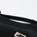 FENDI Hand Bag Nylon Black Silver Auth ep6217-8