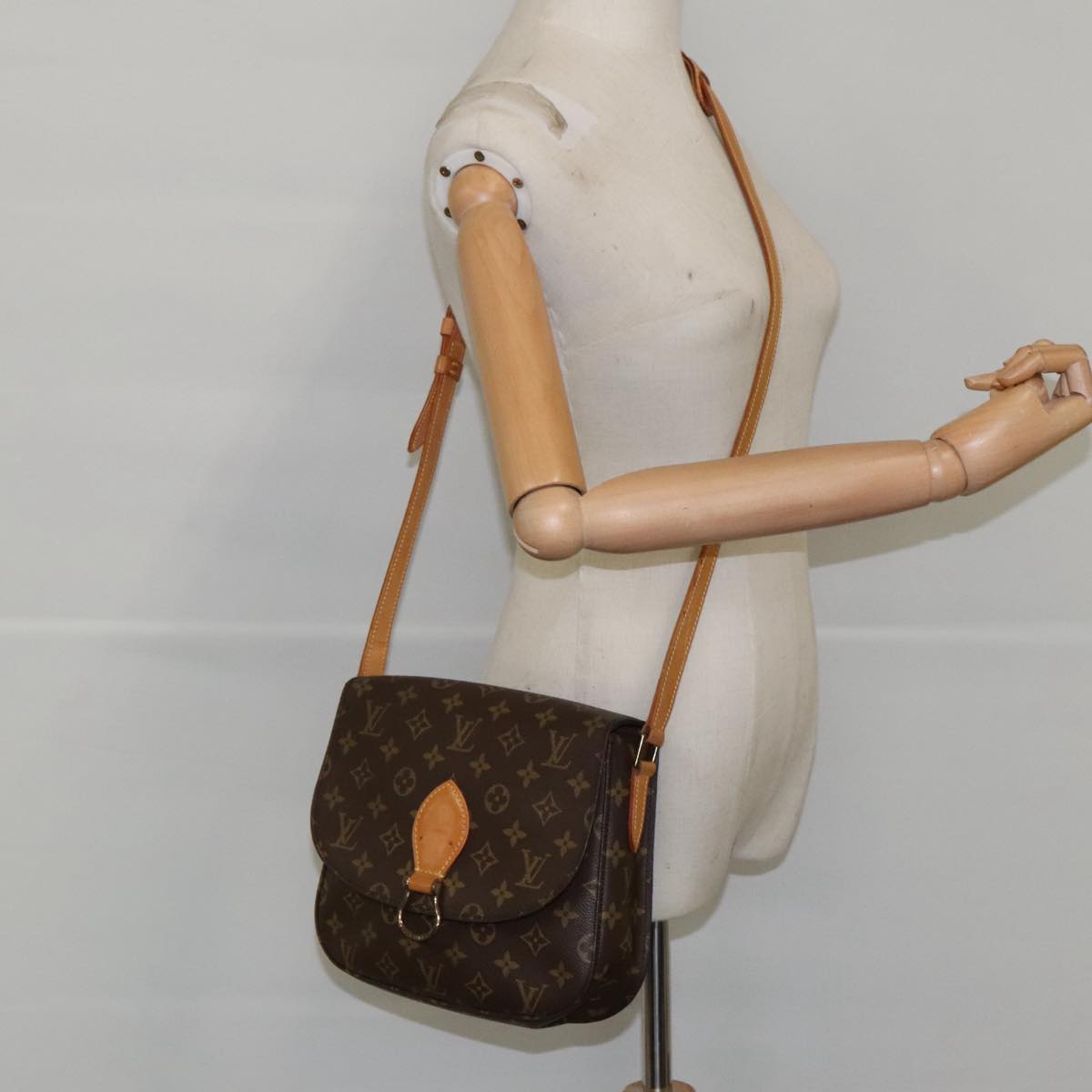 LOUIS VUITTON Monogram Saint Cloud GM Shoulder Bag M51242 LV Auth ep6219