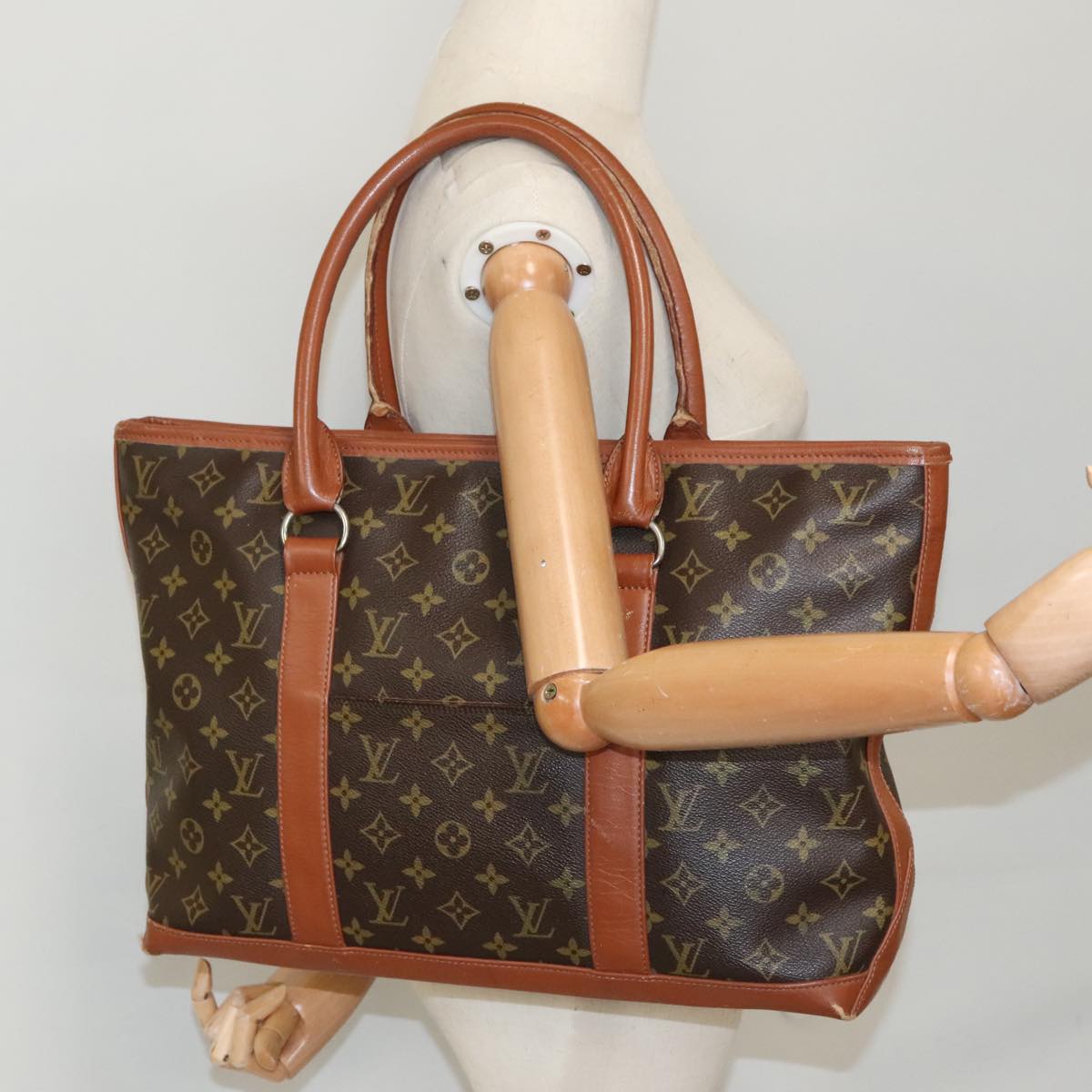 LOUIS VUITTON Monogram Sac Weekend PM Tote Bag M42425 LV Auth ep6231