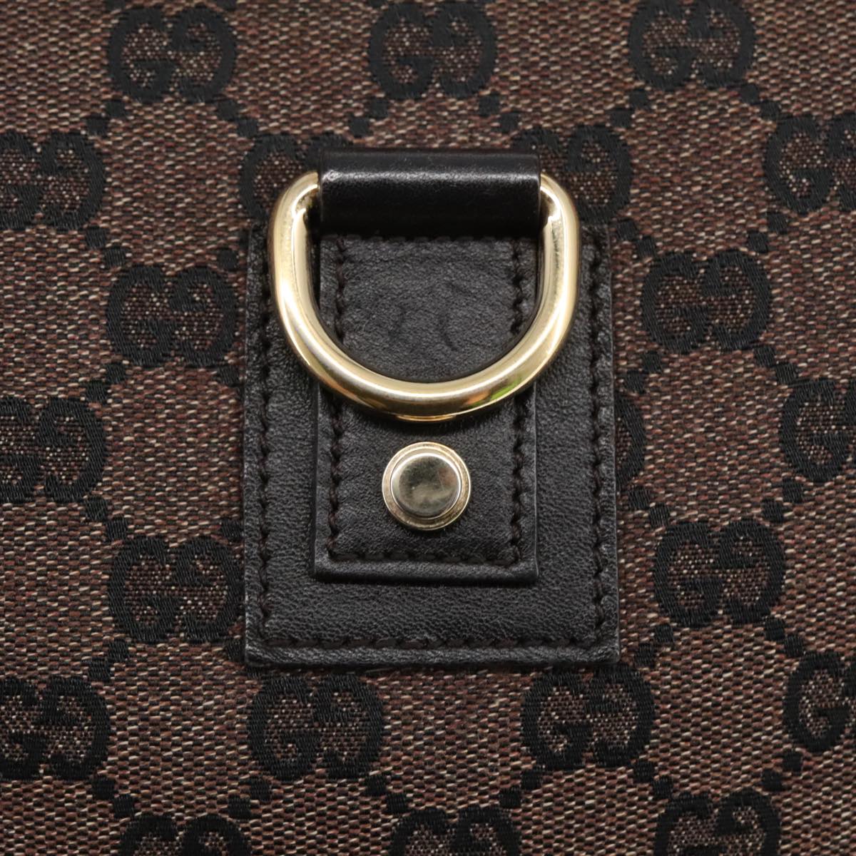 GUCCI GG Canvas Abbey Shoulder Bag Brown Gold 272400 Auth ep6249