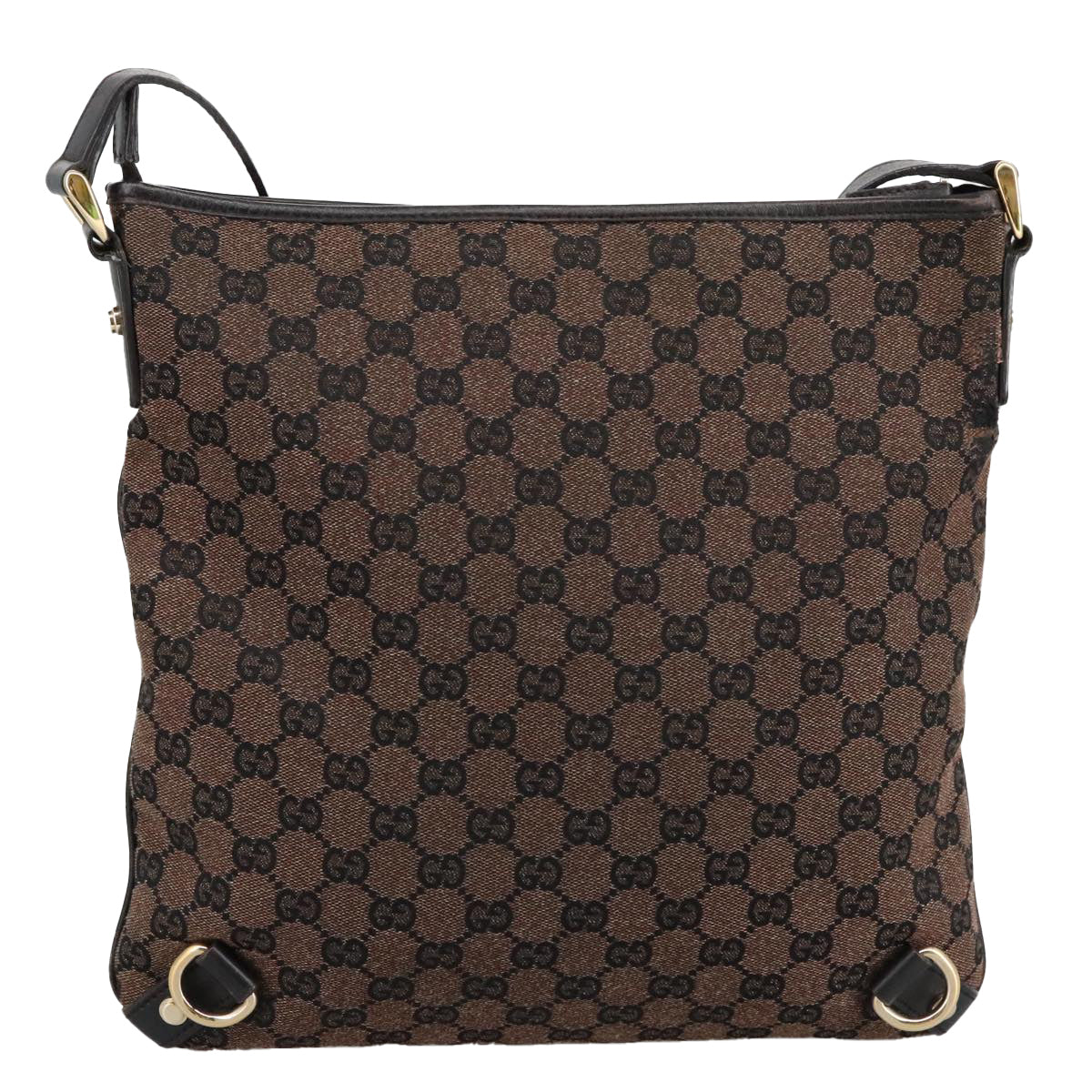 GUCCI GG Canvas Abbey Shoulder Bag Brown Gold 272400 Auth ep6249 - 0