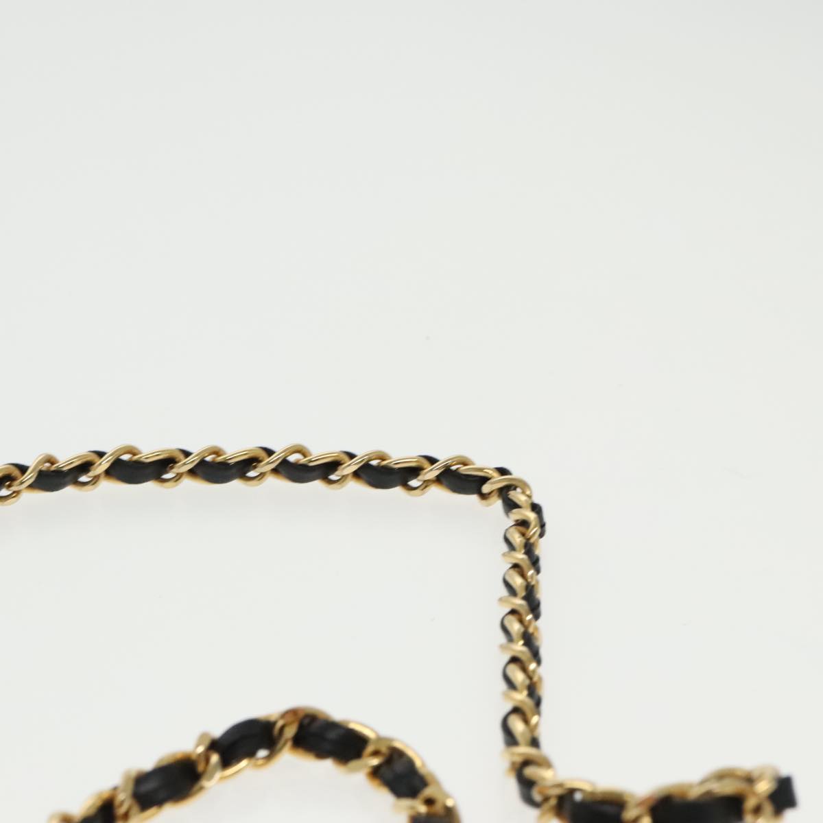 CHANEL Matelasse Chain Shoulder Bag Lamb Skin Black Gold CC Auth ep6251