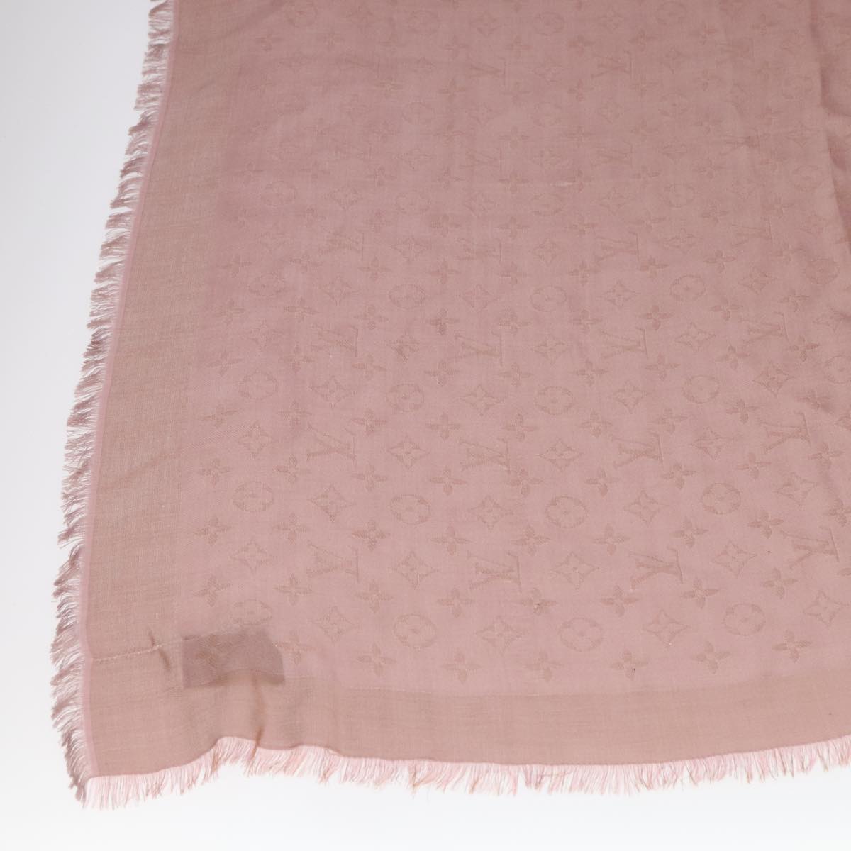 LOUIS VUITTON Stole Silk Pink LV Auth ep6267