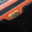 FENDI Pecan Canvas Boston Bag 2way Brown Black gold Auth ep6281-23