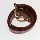 FENDI Pecan Canvas Boston Bag 2way Brown Black gold Auth ep6281-25