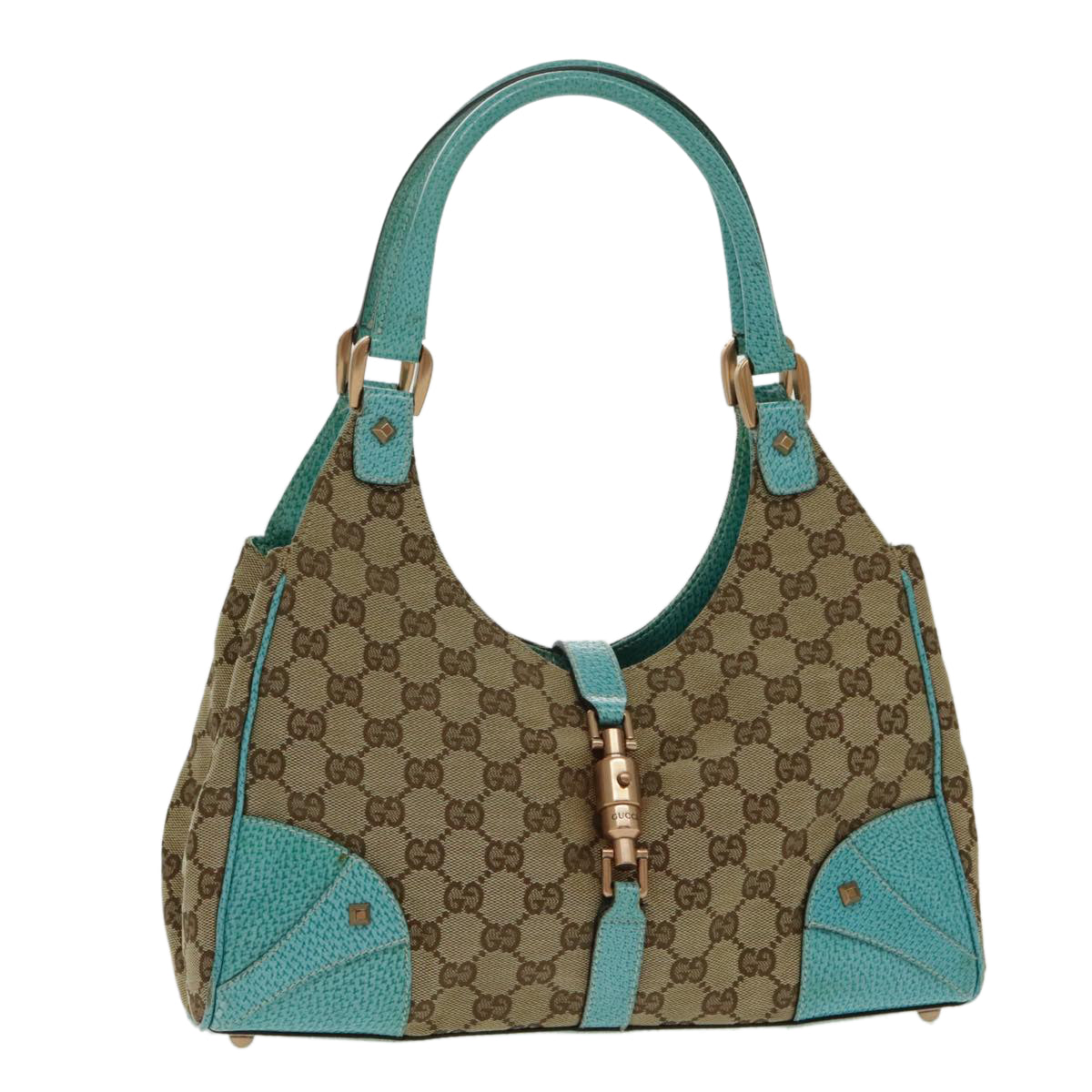 GUCCI GG Canvas Jackie Hand Bag Beige 124407 Auth ep6285