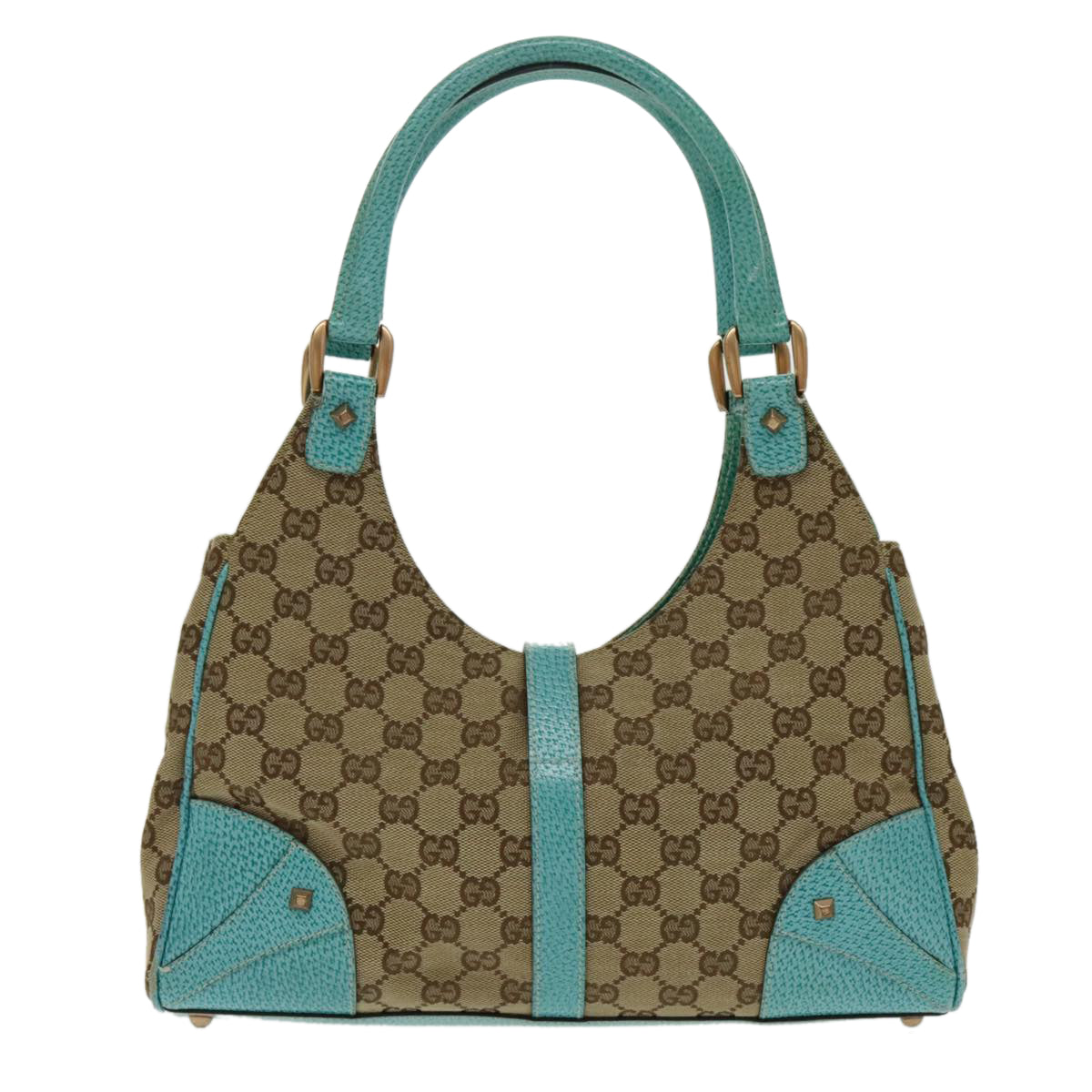 GUCCI GG Canvas Jackie Hand Bag Beige 124407 Auth ep6285