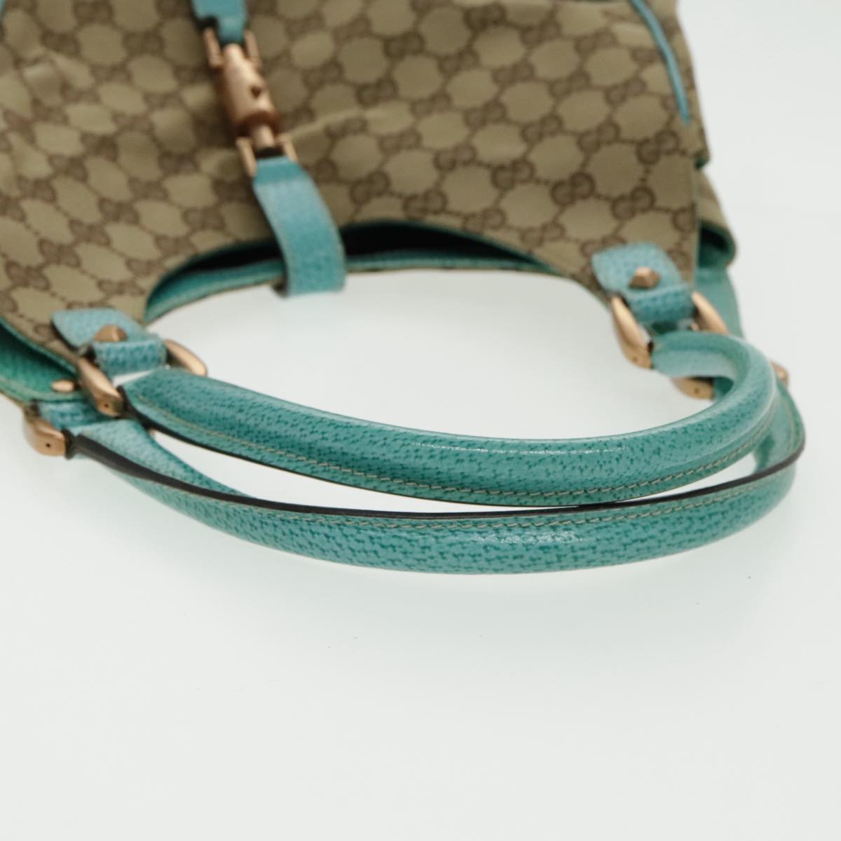 GUCCI GG Canvas Jackie Hand Bag Beige 124407 Auth ep6285