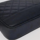 CHANEL Matelasse Chain Shoulder Bag Caviar Skin Navy Gold CC Auth ep6286-15