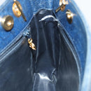 CHANEL Matelasse Chain Shoulder Bag Caviar Skin Navy Gold CC Auth ep6286-19