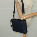 CHANEL Matelasse Chain Shoulder Bag Caviar Skin Navy Gold CC Auth ep6286-22