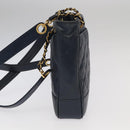 CHANEL Matelasse Chain Shoulder Bag Caviar Skin Navy Gold CC Auth ep6286-3