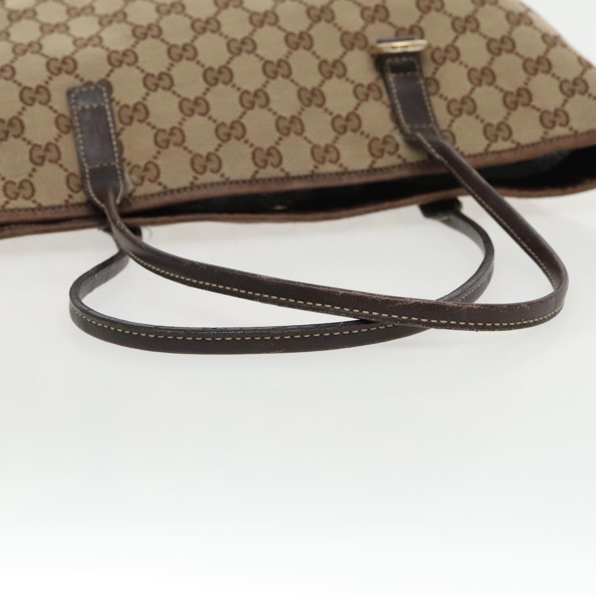 GUCCI GG Canvas Tote Bag Beige 169945 Auth ep6291