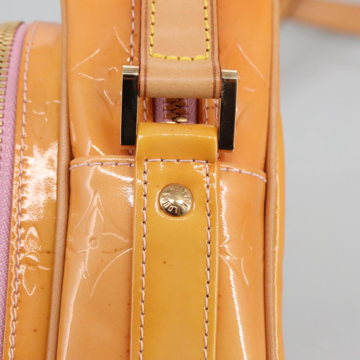 LOUIS VUITTON Monogram Vernis Wooster Bag Marshmallow Pink M91037 Auth ep6296