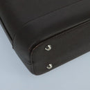 BURBERRY Hand Bag Leather Brown Silver Auth ep6308-10