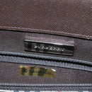 BURBERRY Hand Bag Leather Brown Silver Auth ep6308-15