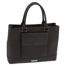 BURBERRY Hand Bag Leather Brown Silver Auth ep6308-1