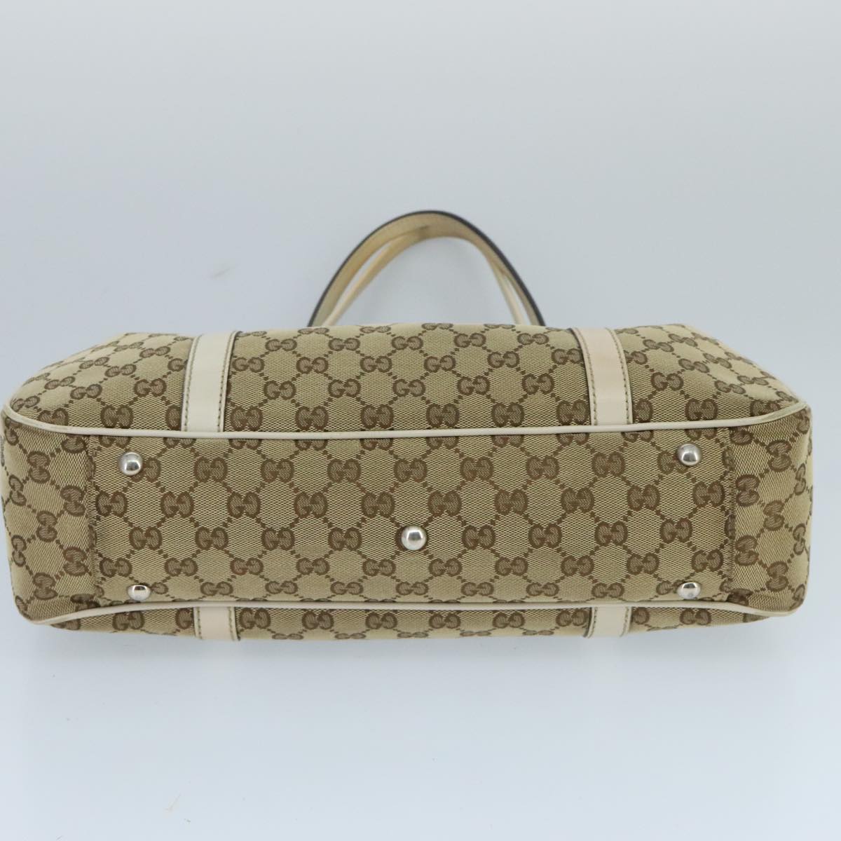 GUCCI GG Canvas GG Twins Tote Bag Beige Gold 232957 Auth ep6314