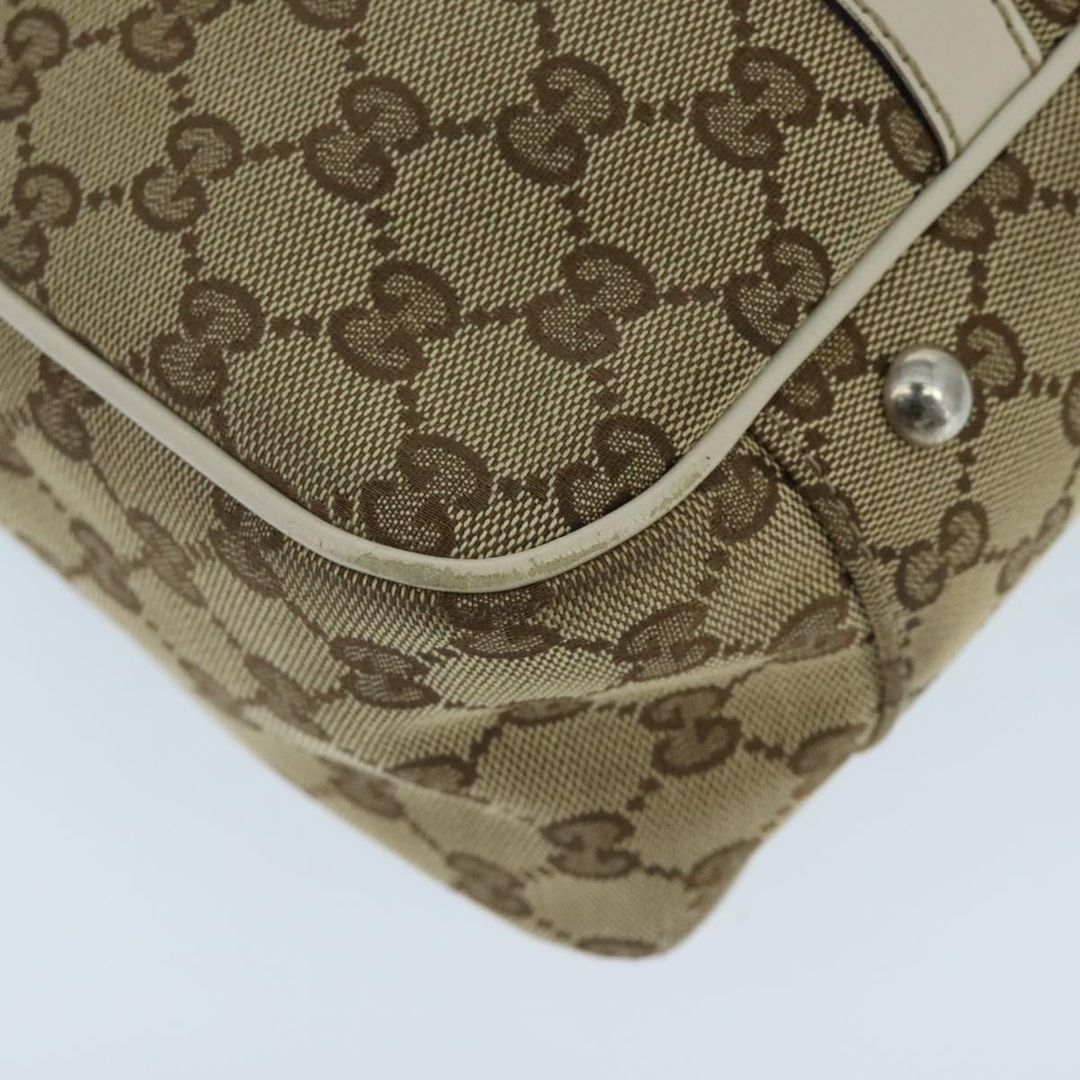 GUCCI GG Canvas GG Twins Tote Bag Beige Gold 232957 Auth ep6314