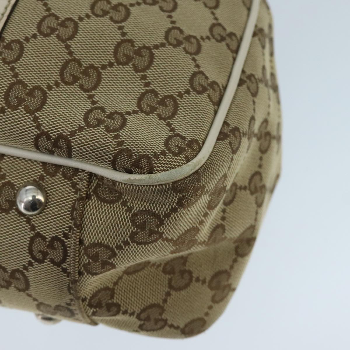 GUCCI GG Canvas GG Twins Tote Bag Beige Gold 232957 Auth ep6314