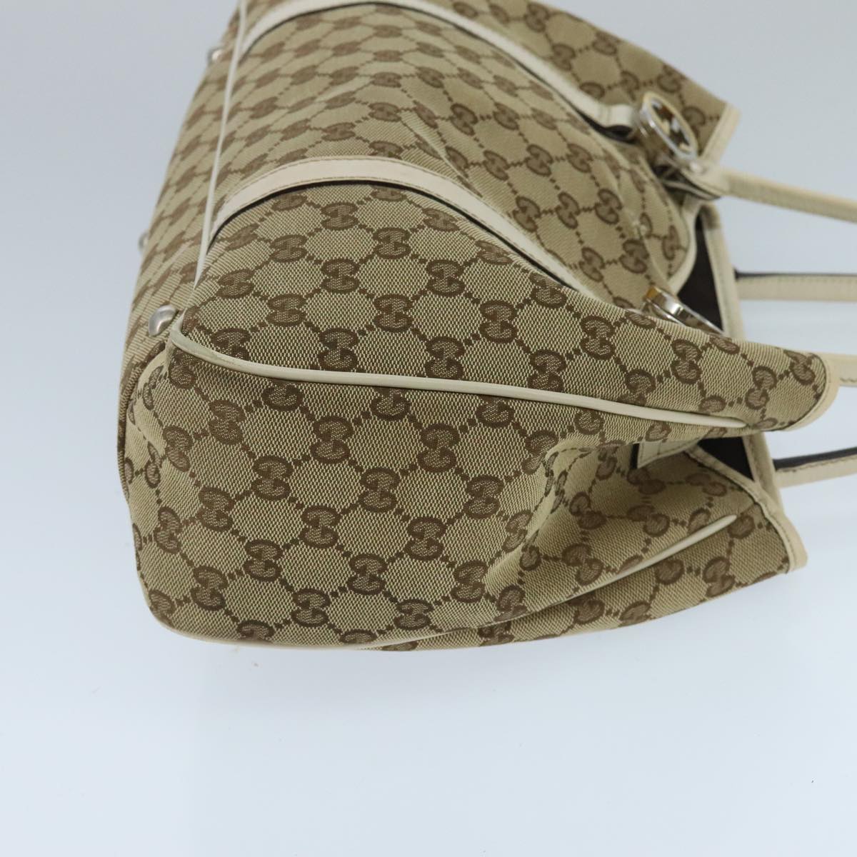 GUCCI GG Canvas GG Twins Tote Bag Beige Gold 232957 Auth ep6314