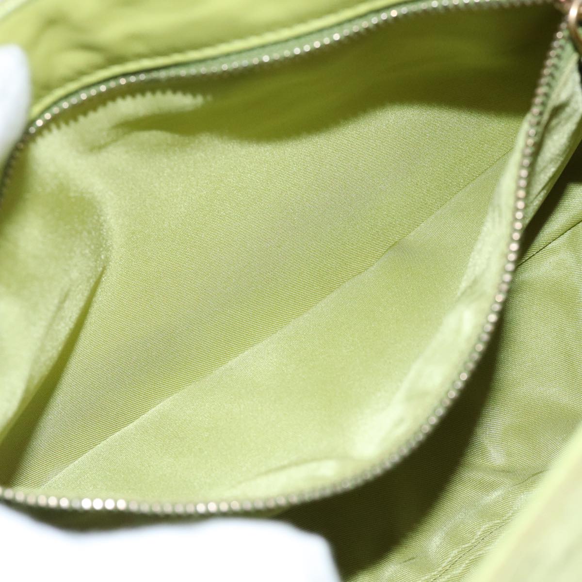 PRADA Shoulder Bag Nylon Green Gold Auth ep6315