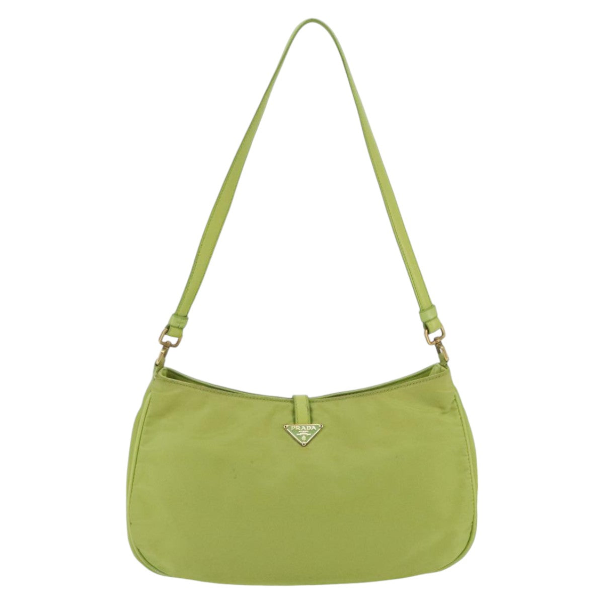 PRADA Shoulder Bag Nylon Green Gold Auth ep6315 - 0