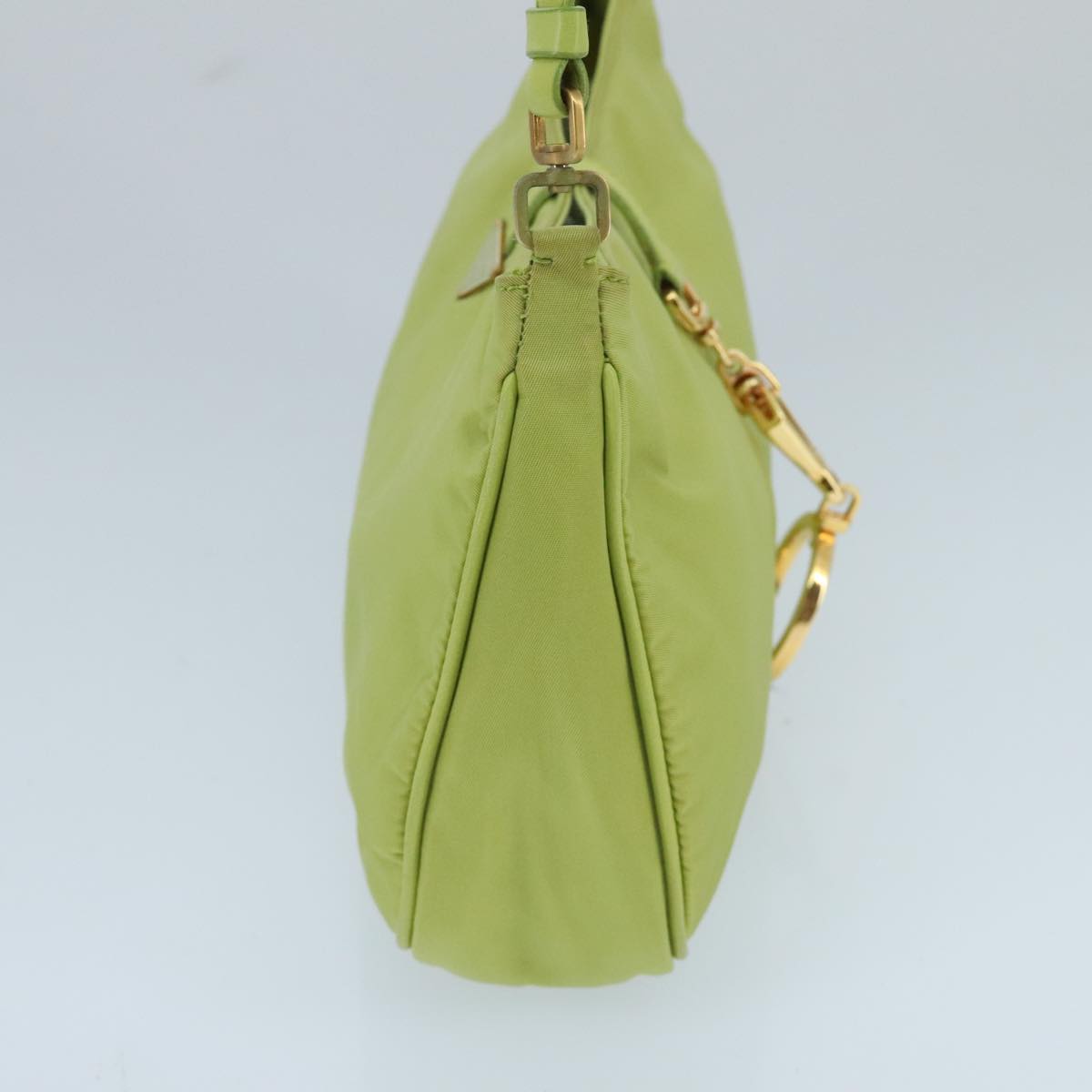 PRADA Shoulder Bag Nylon Green Gold Auth ep6315