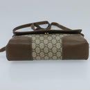 GUCCI GG Plus Supreme Shoulder Bag PVC Beige Gold Auth ep6338-5