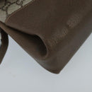 GUCCI GG Plus Supreme Shoulder Bag PVC Beige Gold Auth ep6338-15