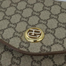 GUCCI GG Plus Supreme Shoulder Bag PVC Beige Gold Auth ep6338-17