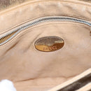 GUCCI GG Plus Supreme Shoulder Bag PVC Beige Gold Auth ep6338-18