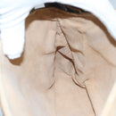 GUCCI GG Plus Supreme Shoulder Bag PVC Beige Gold Auth ep6338-21