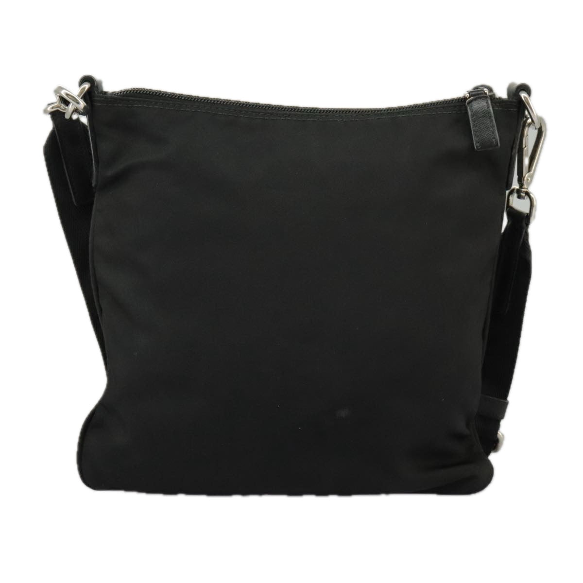 PRADA Shoulder Bag Nylon Black Silver Auth ep6341 - 0