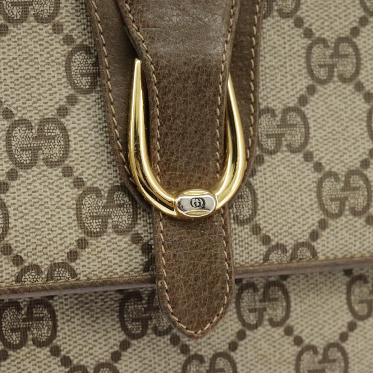 GUCCI GG Supreme Shoulder Bag PVC Beige Gold 904 02 050 Auth ep6356