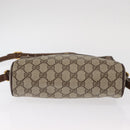 GUCCI GG Supreme Web Sherry Line Shoulder Bag PVC Beige Red Green Auth ep6358-10