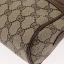 GUCCI GG Supreme Web Sherry Line Shoulder Bag PVC Beige Red Green Auth ep6358-12